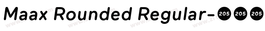 Maax Rounded Regular字体转换